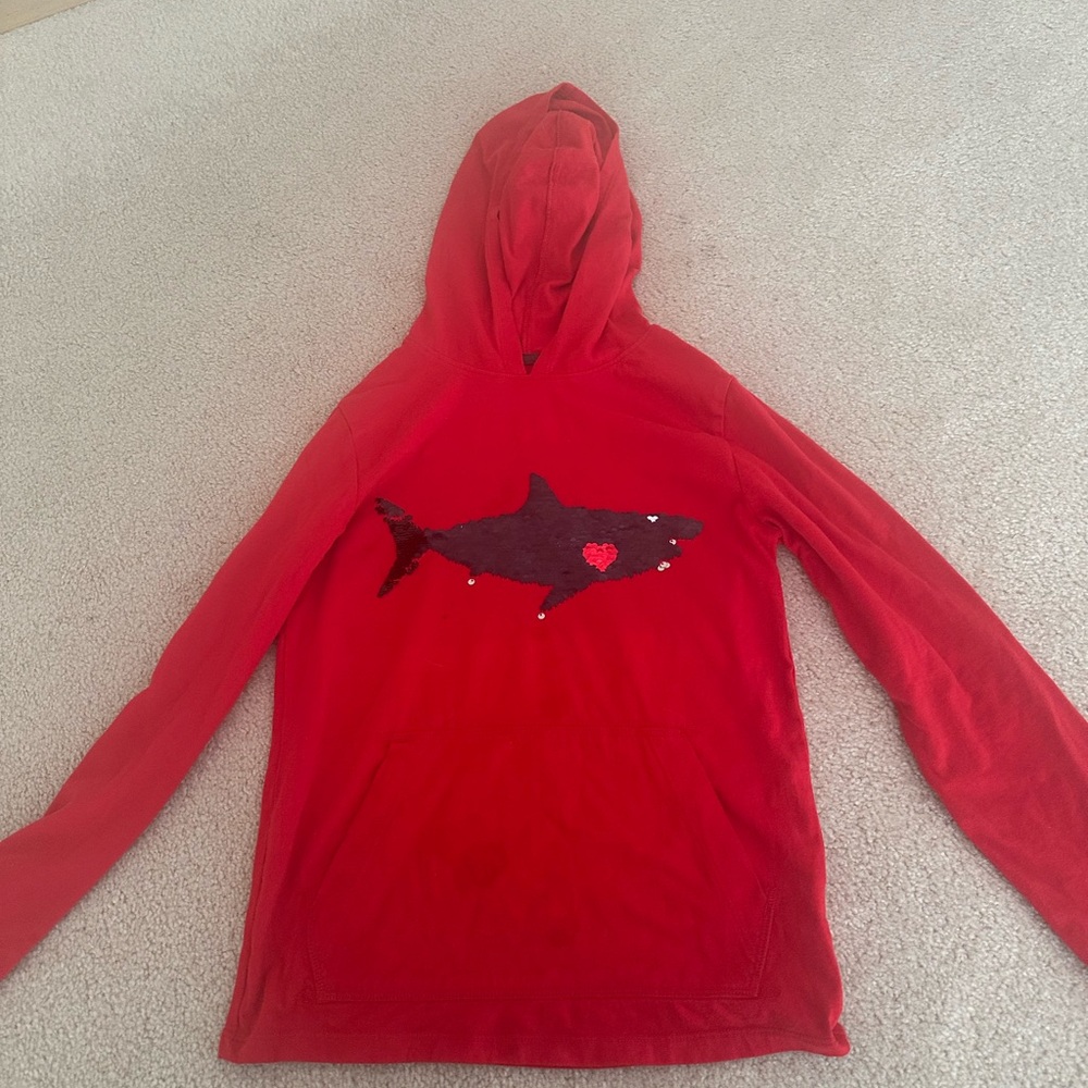 Boys sequin Valentine’s Day shark shirt